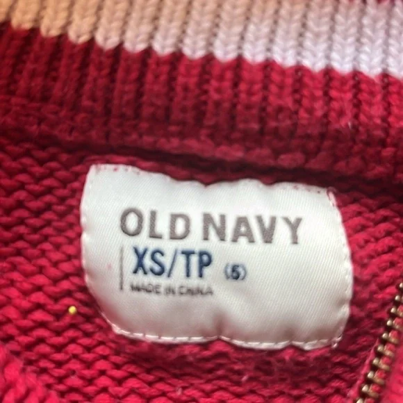 4/$20 Old Navy boys knitted sweater- size 5 XS, excellent condition- red white - Picture 3 of 6